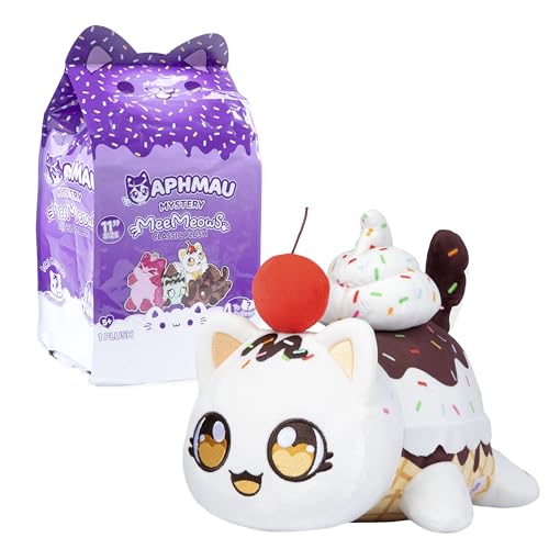Aphmau MeeMeows ice cream strawberry 11-inch plush, perfect for bedtime storytelling and hugs
