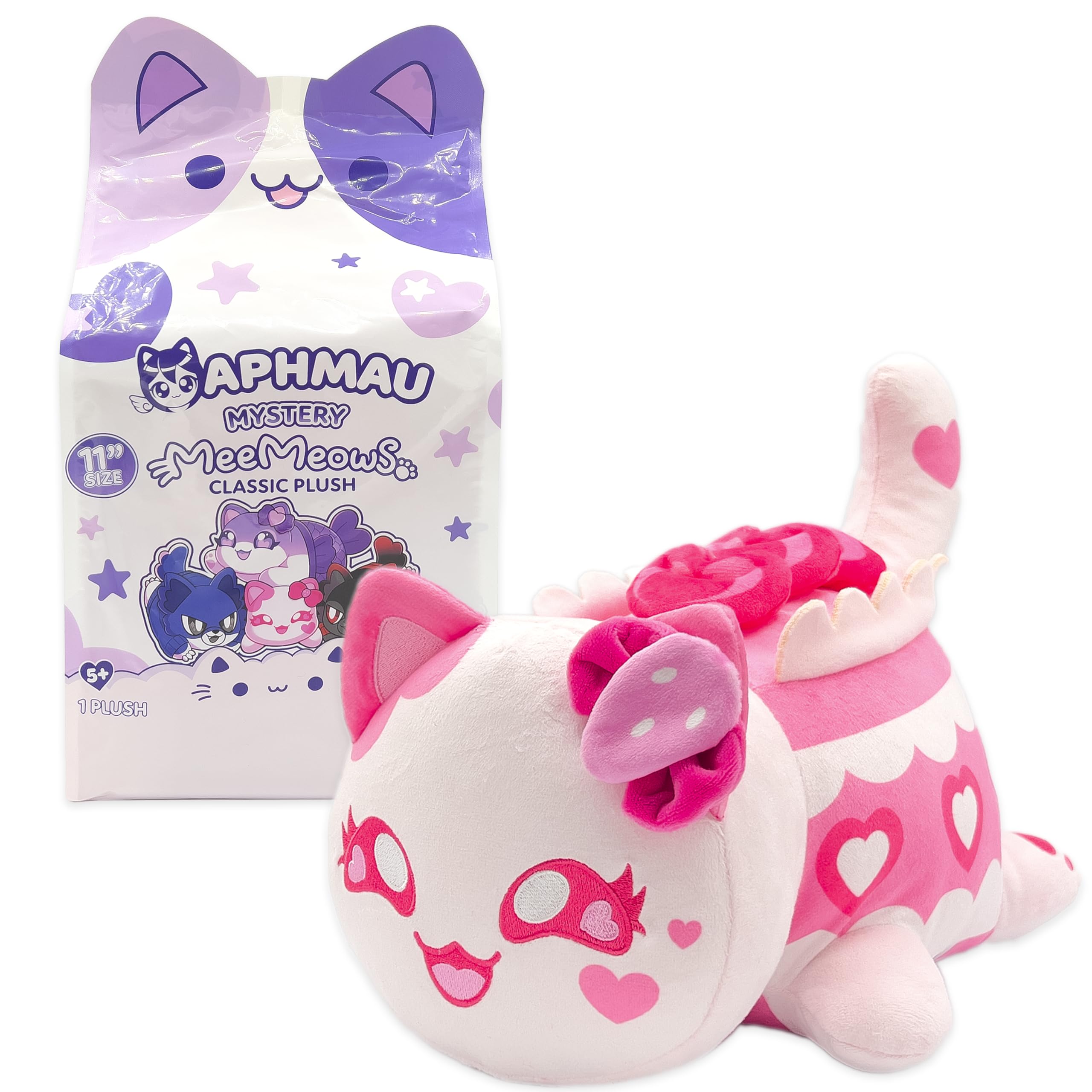 Aphmau MeeMeows soft material, squishy body, huggable design.
