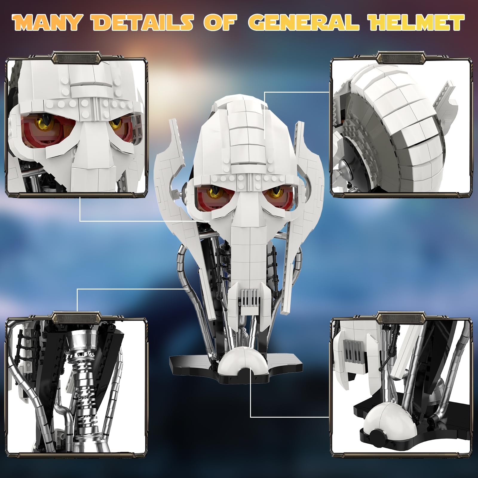 aphpaio General Helmet Building Set instructions guide a step-by-step build process.