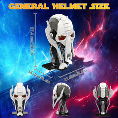 aphpaio General Helmet Building Set visor detail highlights intricate battle-worn texture.