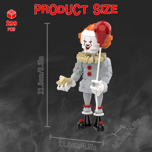 Pennywise red balloon accessory from aphpaio enhances the eerie scene.