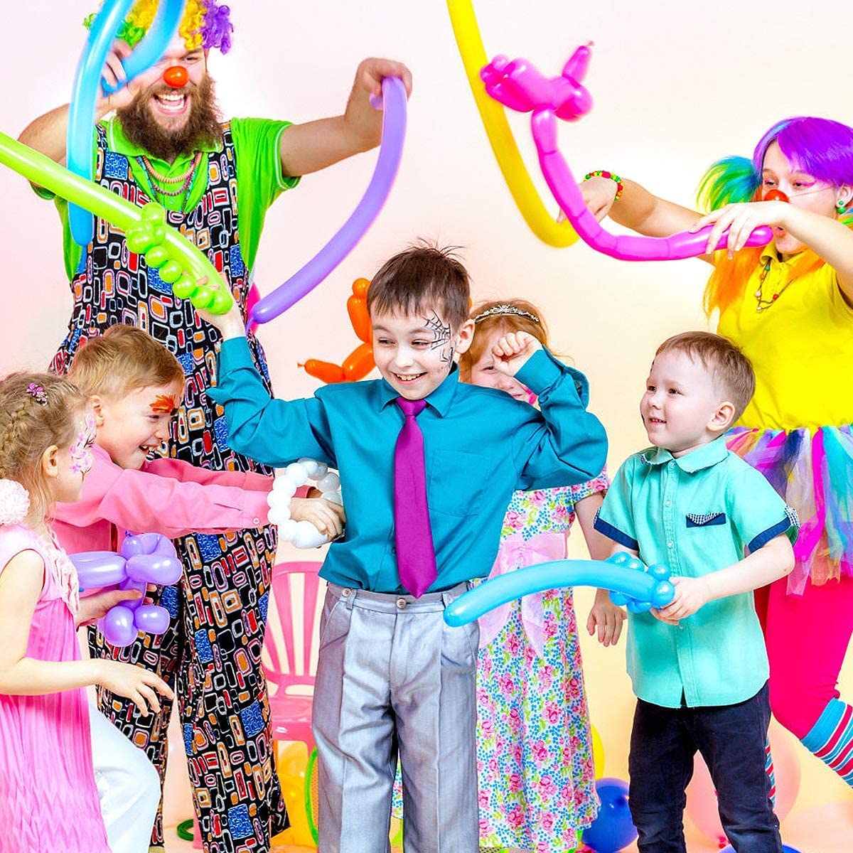 Apipi kids enjoy inflating and twisting balloons safely with guidance
