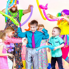 Apipi kids enjoy inflating and twisting balloons safely with guidance