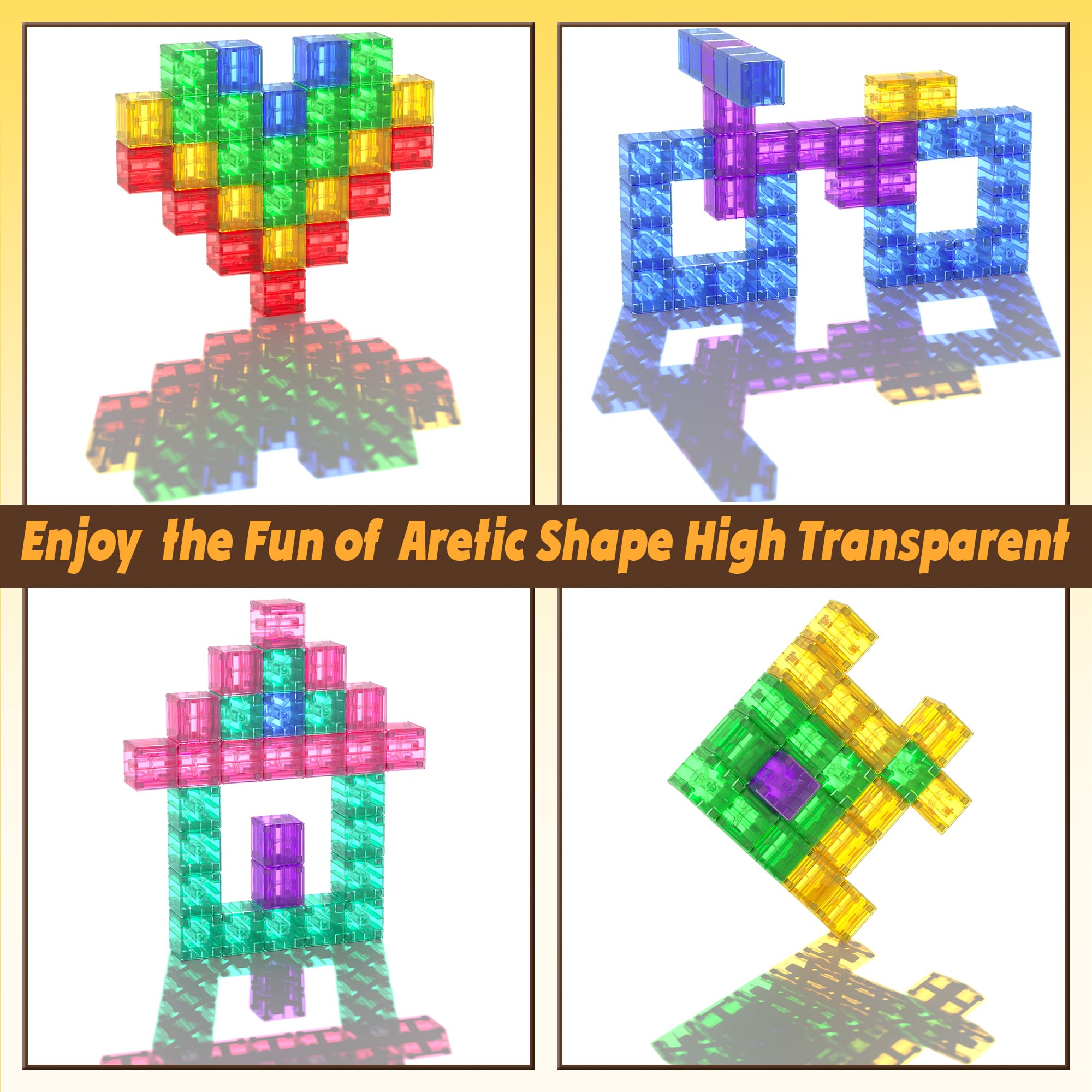 Apluses STEM-focused blocks support spatial reasoning and fine motor skills.