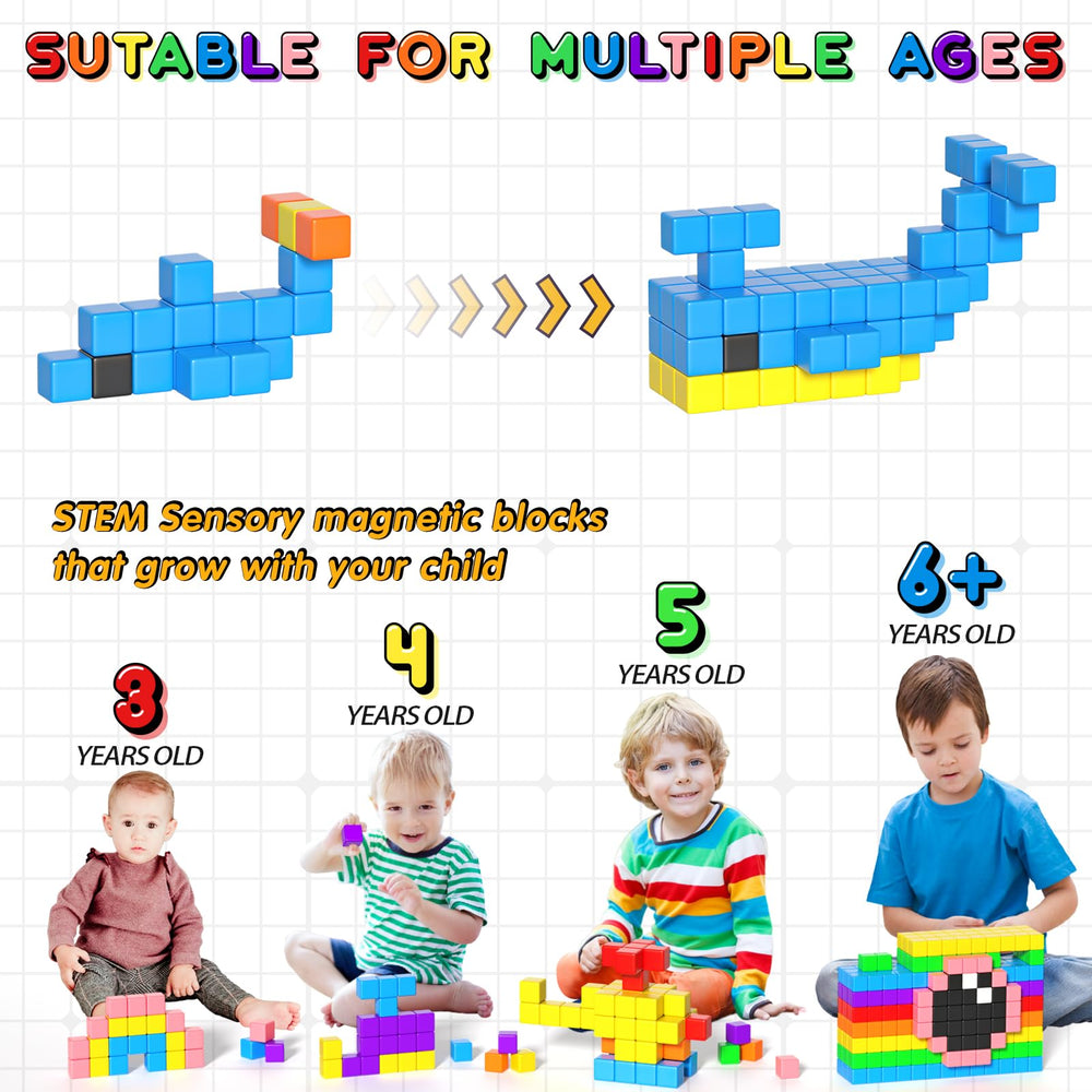 Apluses magnetic blocks in classroom play setups encourage spatial thinking through play.