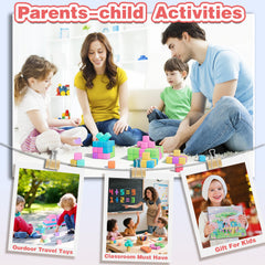 Apluses gift-ready magnetic blocks for kids aged 3-8, ideal for birthdays and holidays.