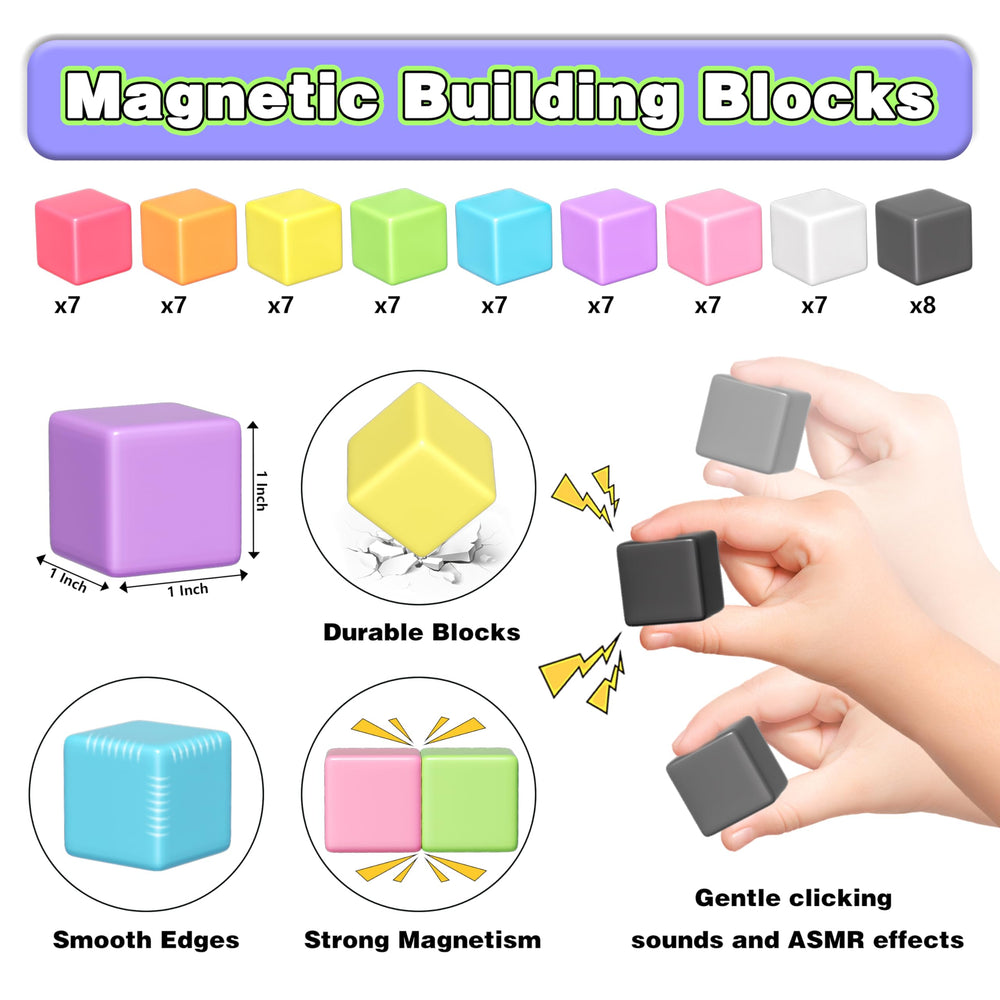 Apluses magnetic blocks storage bag keeps pieces organized after play