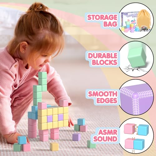 Apluses magnetic blocks foster toddler hand eye coordination during play