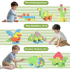 Safe non-toxic ABS plastic Apluses blocks with smooth edges for toddler play.