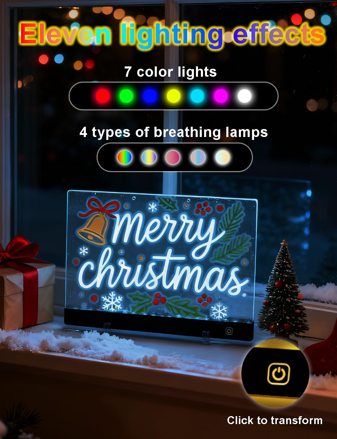 APOBATK LED board showing 7-color touch control for quick color changes