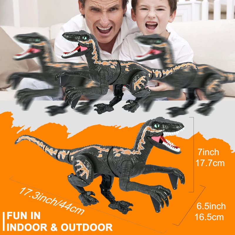 APOBATK RC dinosaur with lights and sounds for kids