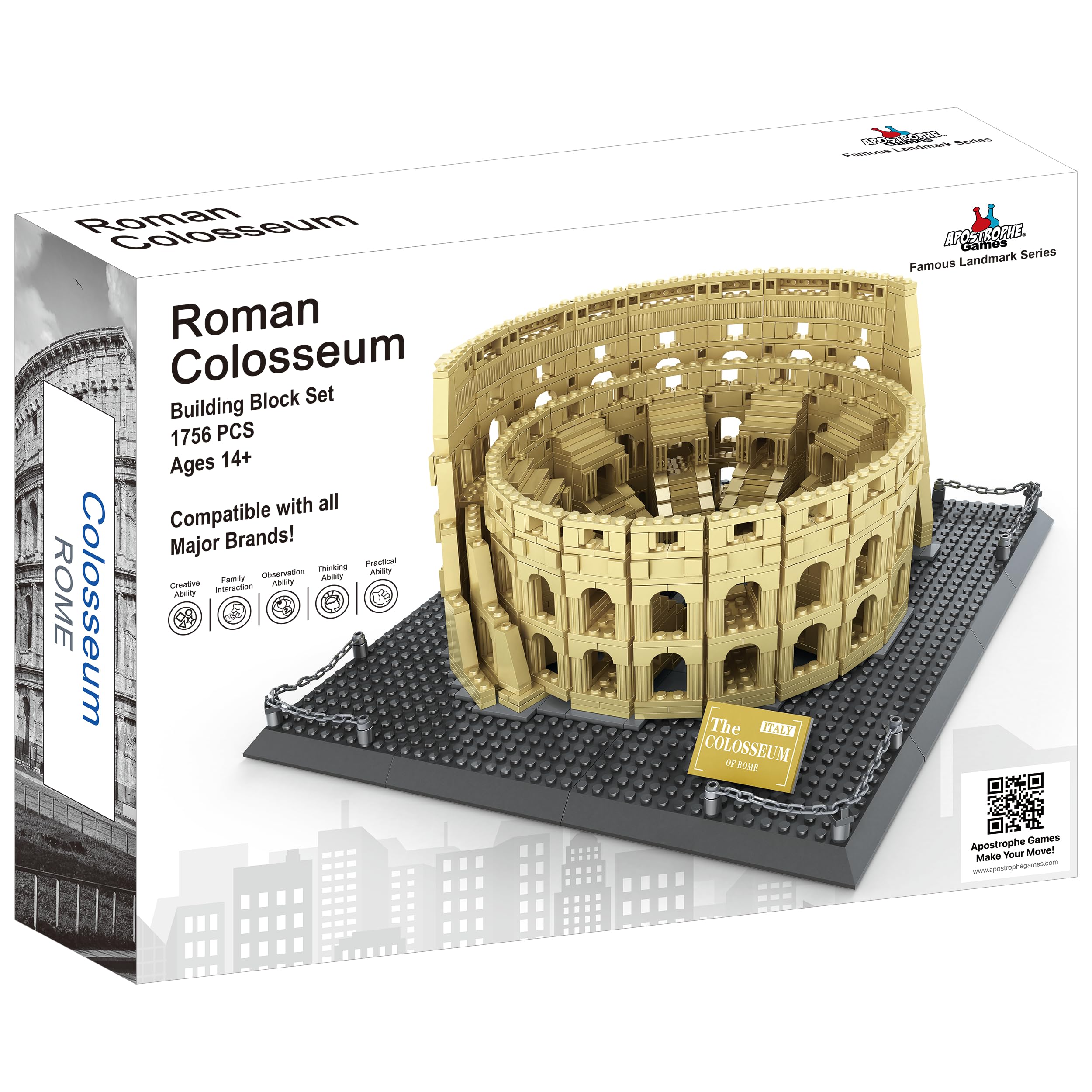 Apostrophe Games architecture kit Colosseum supports creative play and educational exploration.