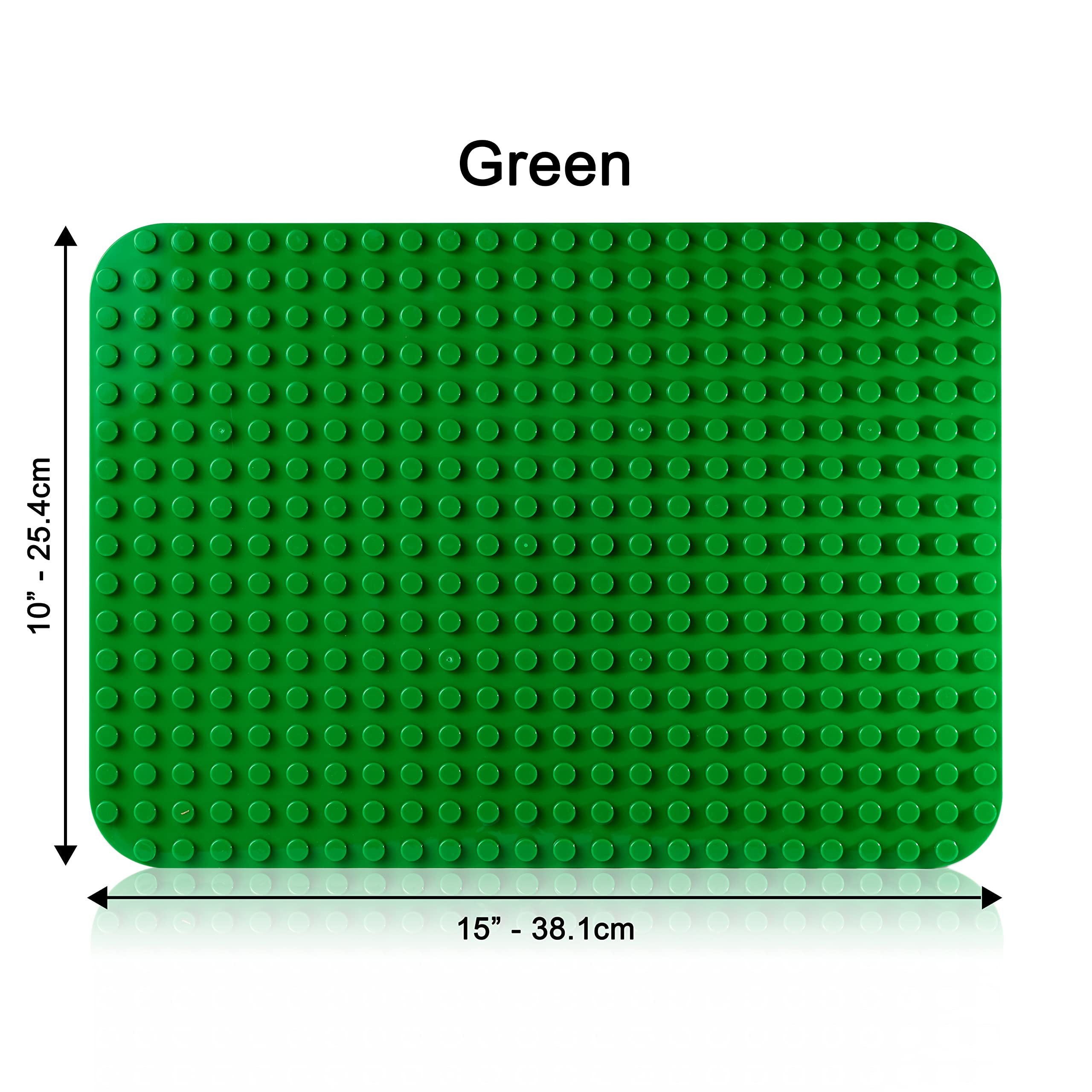 Apostrophe Games blue base plate provides sturdy surface for large constructions.