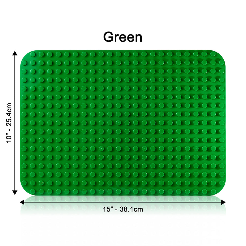 Apostrophe Games blue base plate provides sturdy surface for large constructions.