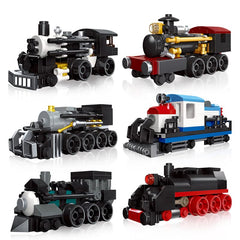 Apostrophe Games BIGBOY locomotive model with colorful blocks for creative construction play.