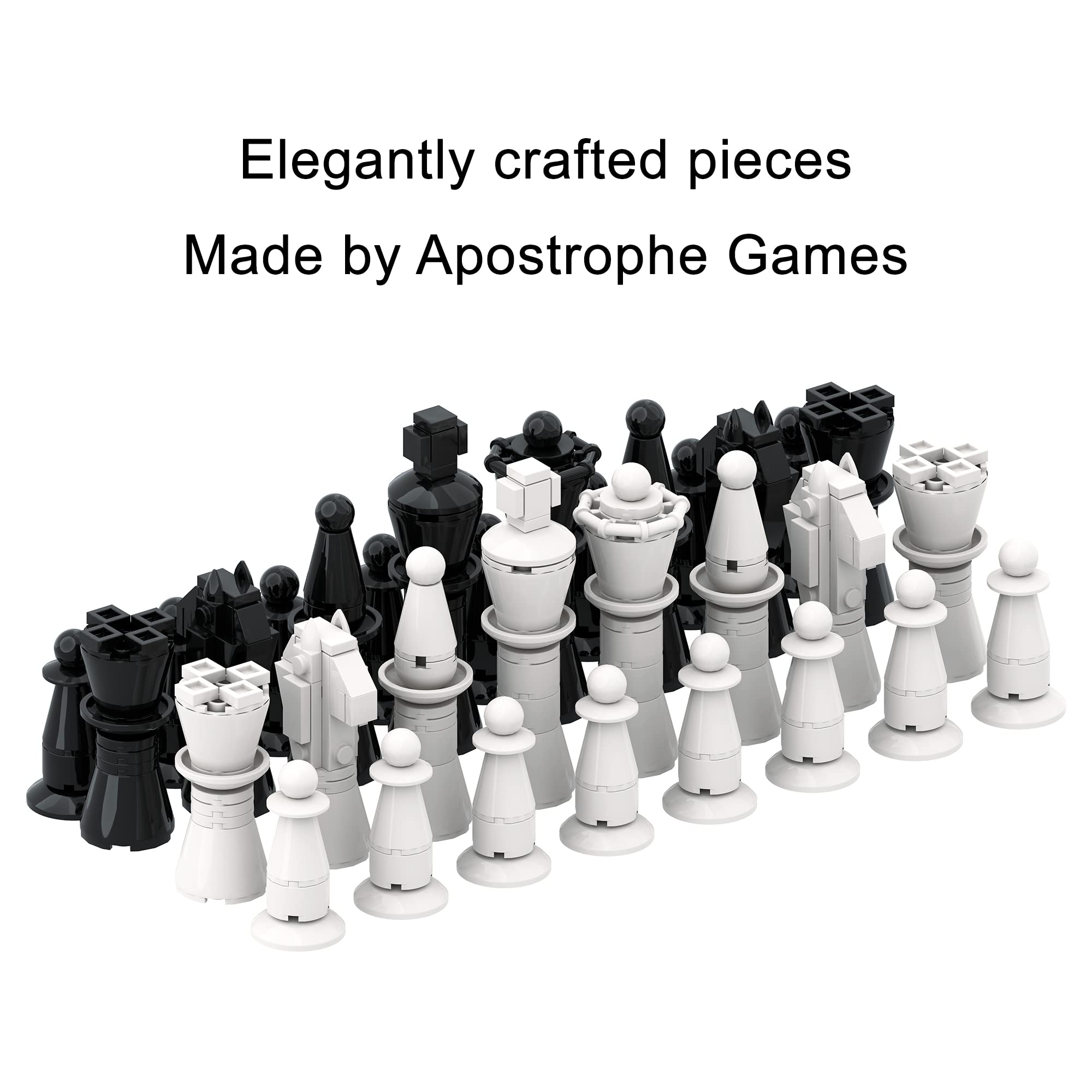 Apostrophe Games Building Block Chess Set board closeup shows a sleek grid and finish.