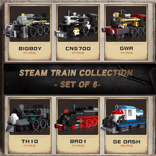 Apostrophe Games CN5 700 train replica built from interlocking blocks for hands-on learning.