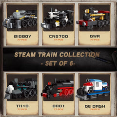 Apostrophe Games CN5 700 train replica built from interlocking blocks for hands-on learning.