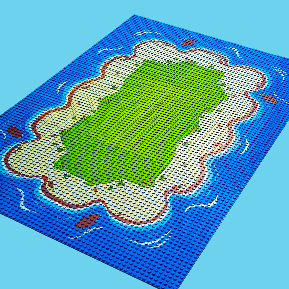 Apostrophe Games island baseplate corner beach plate b supports larger coastal layouts with solid grip.