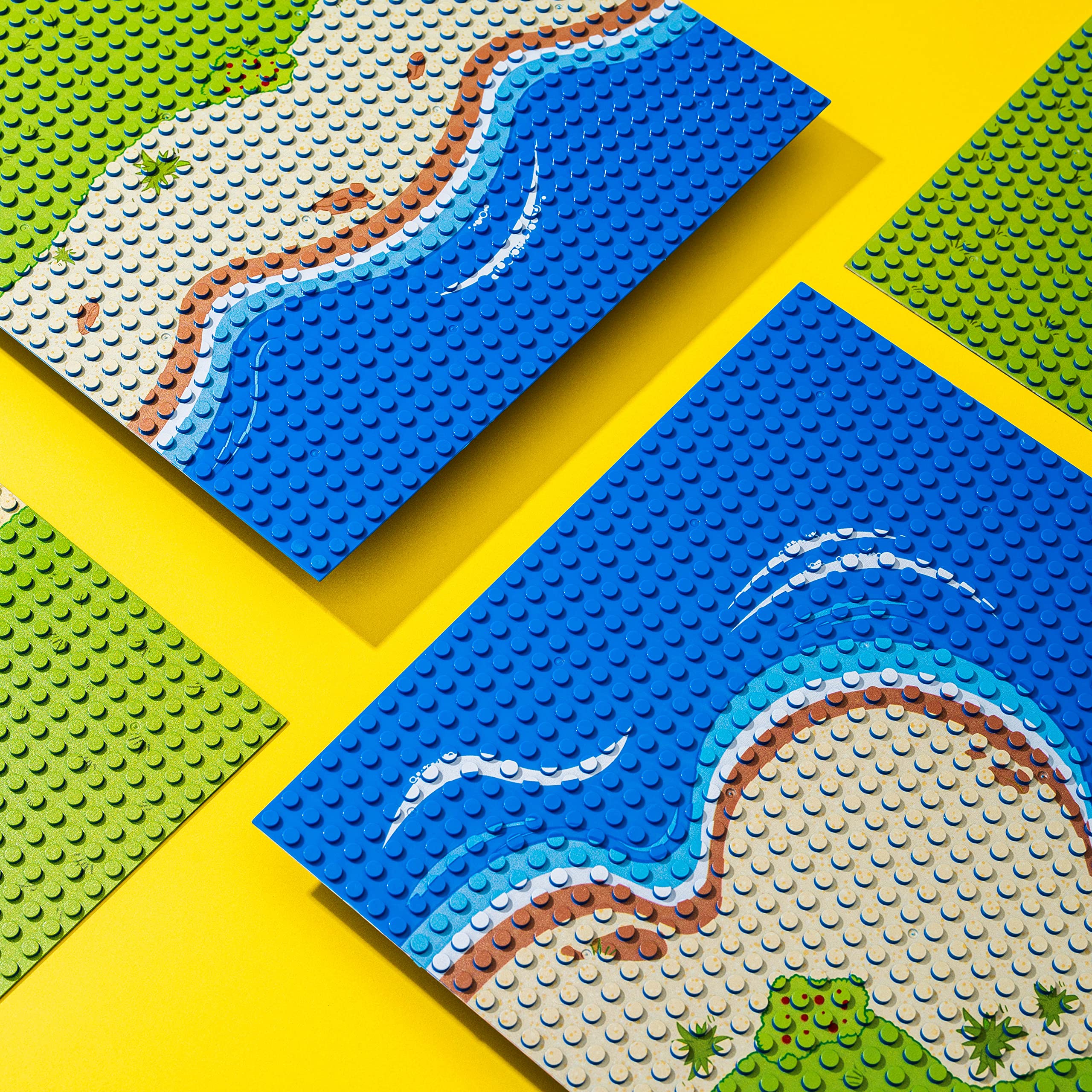 Apostrophe Games island baseplate corner beach plate c enables multi-section city or beach scenes.