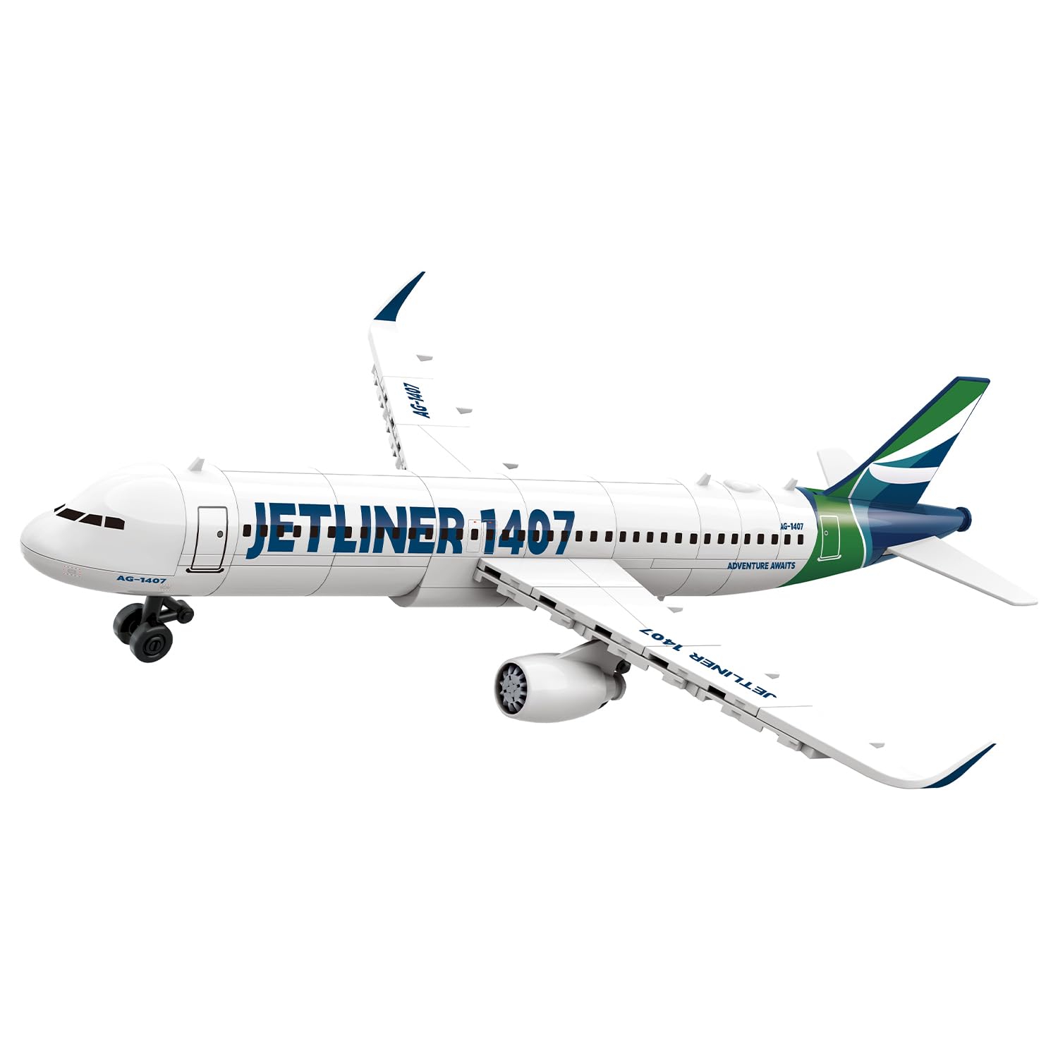 Apostrophe Games Jetliner on display pose showcases craftsmanship for collection display.