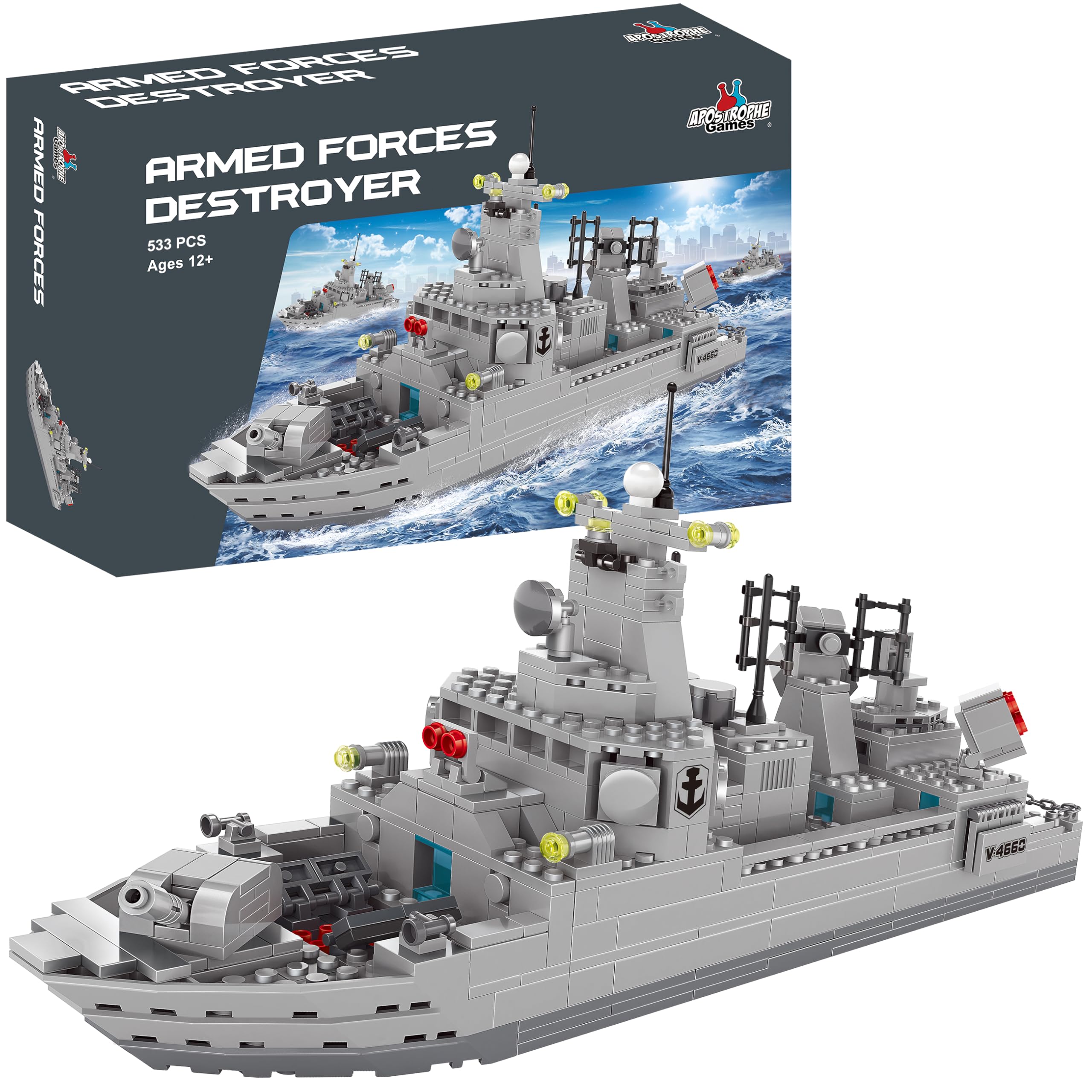 Apostrophe Games Navy Destroyer assembly view for immersive play