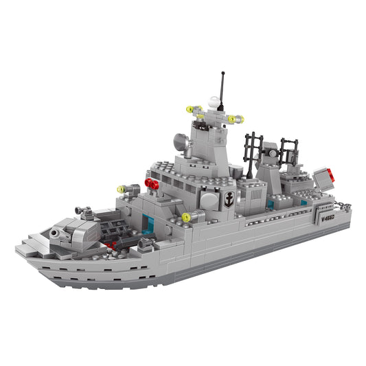 Apostrophe Games Navy Destroyer with 533 pieces supports creative exploration