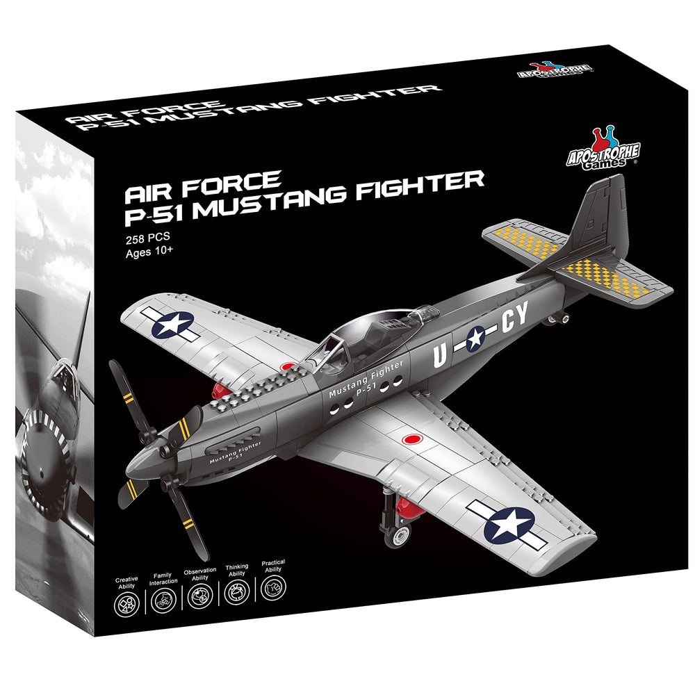 Apostrophe Games P-51 Mustang assembled model on display