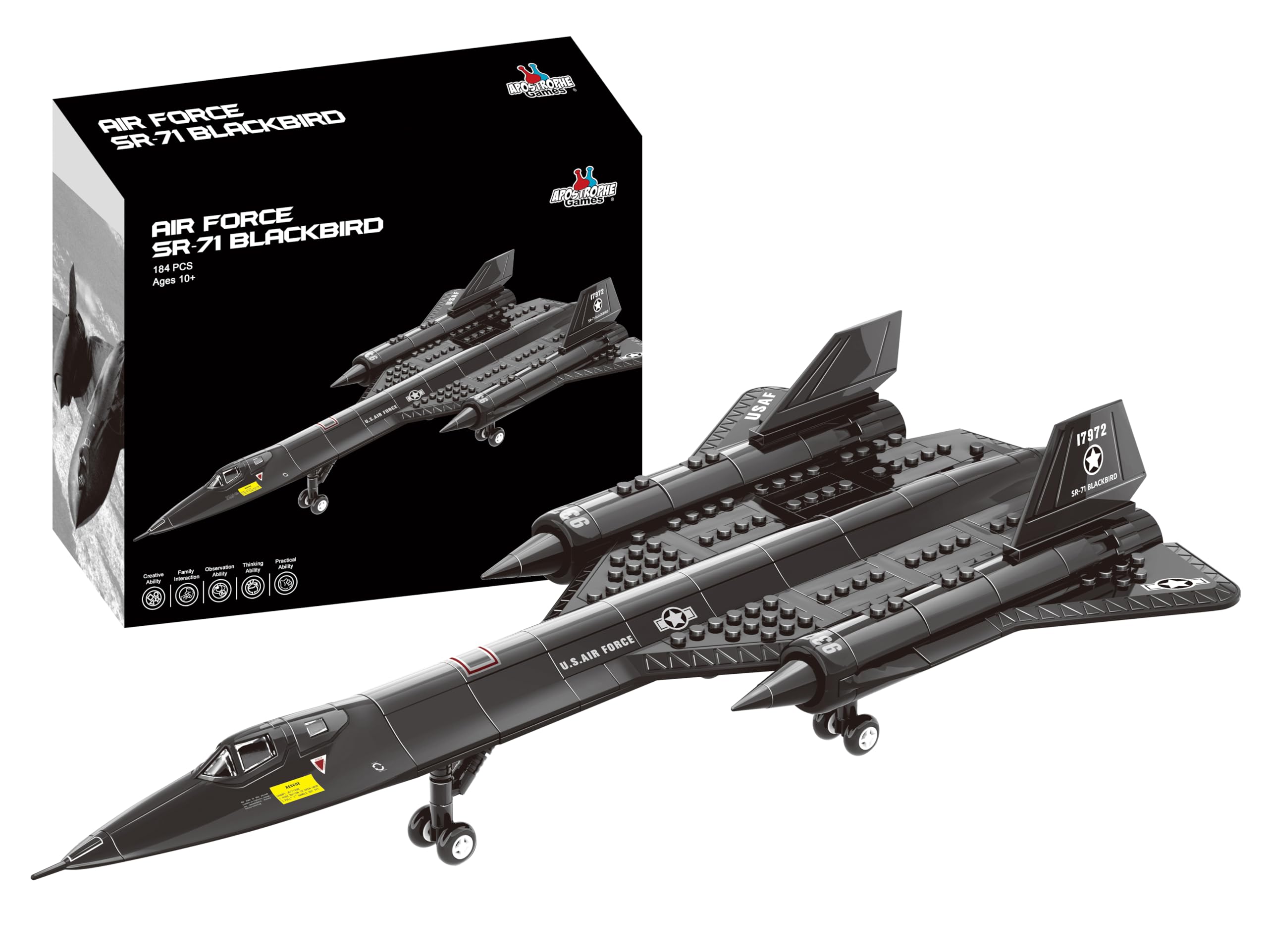 Apostrophe Games SR-71 Blackbird nose detail for realistic modeling and display.