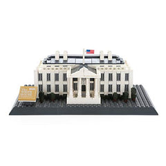 Apostrophe Games White House side view bricks texture enhances tactile play experiences.