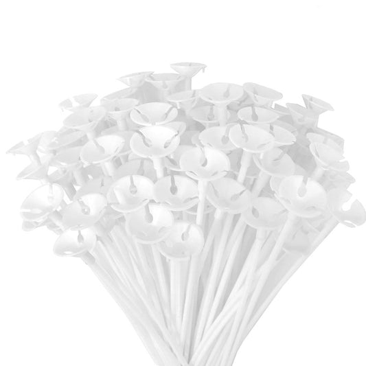 Apoulin balloon sticks with cups for easy party display.