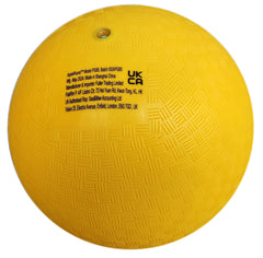 AppleRound 8.5 inch yellow dodgeball with high visibility on courts and fields