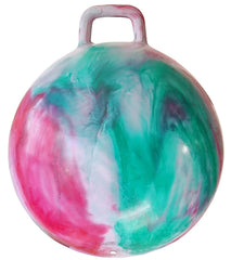 AppleRound Hippity Hoppity Hopball side view with handle, ideal for indoor and outdoor play.