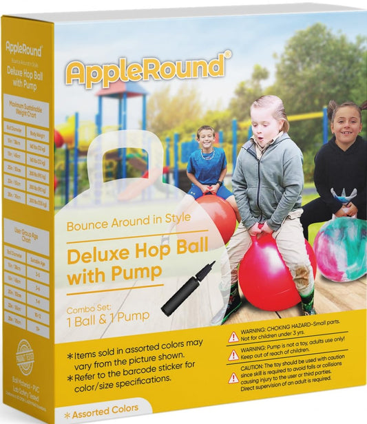 AppleRound Hippity Hoppity Hop Ball with handle, great for indoor and outdoor fun