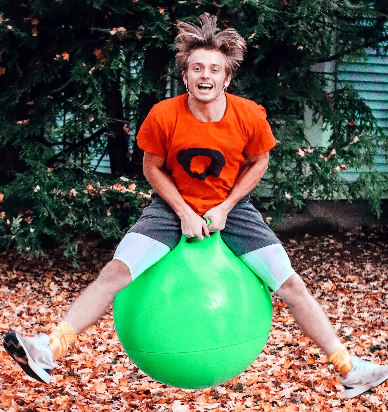 AppleRound green hopper ball for indoor and outdoor use for active fun.