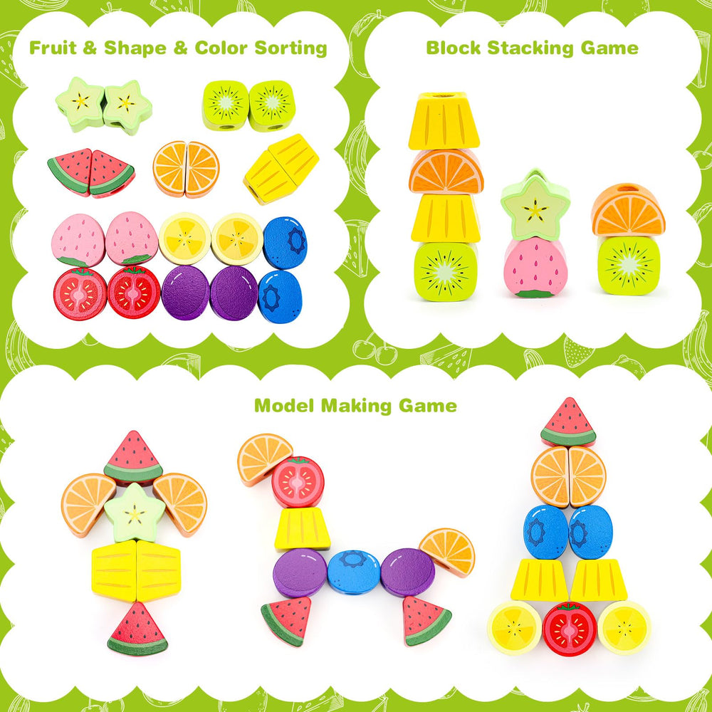 Appoft beads in motion demonstrate easy threading and improved hand-eye coordination.