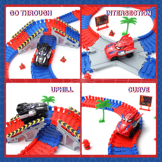 Appoft Spider Hero bridges highlight dramatic height on the track.