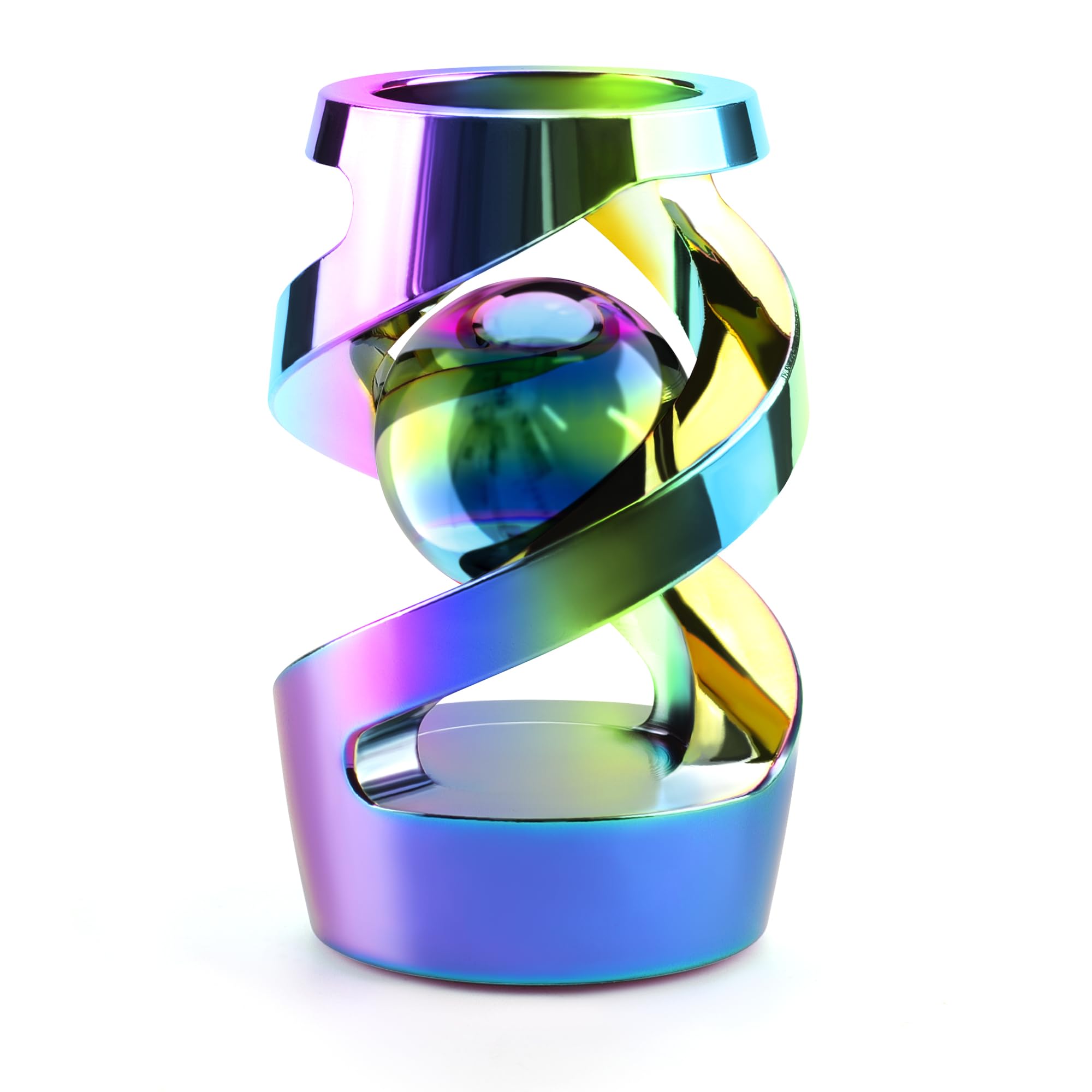 Apqdw kinetic spinning desk toy rainbow ball promotes calm focus during work.