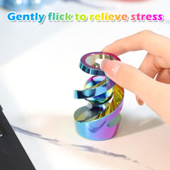 Apqdw rainbow finish spinning toy delivers premium tactile experience.