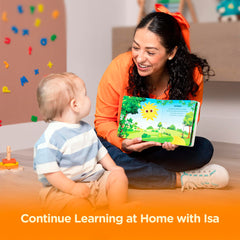 Aprende Peque Musical Sound Book Isa pages with buttons encourage hands-on learning and interaction.