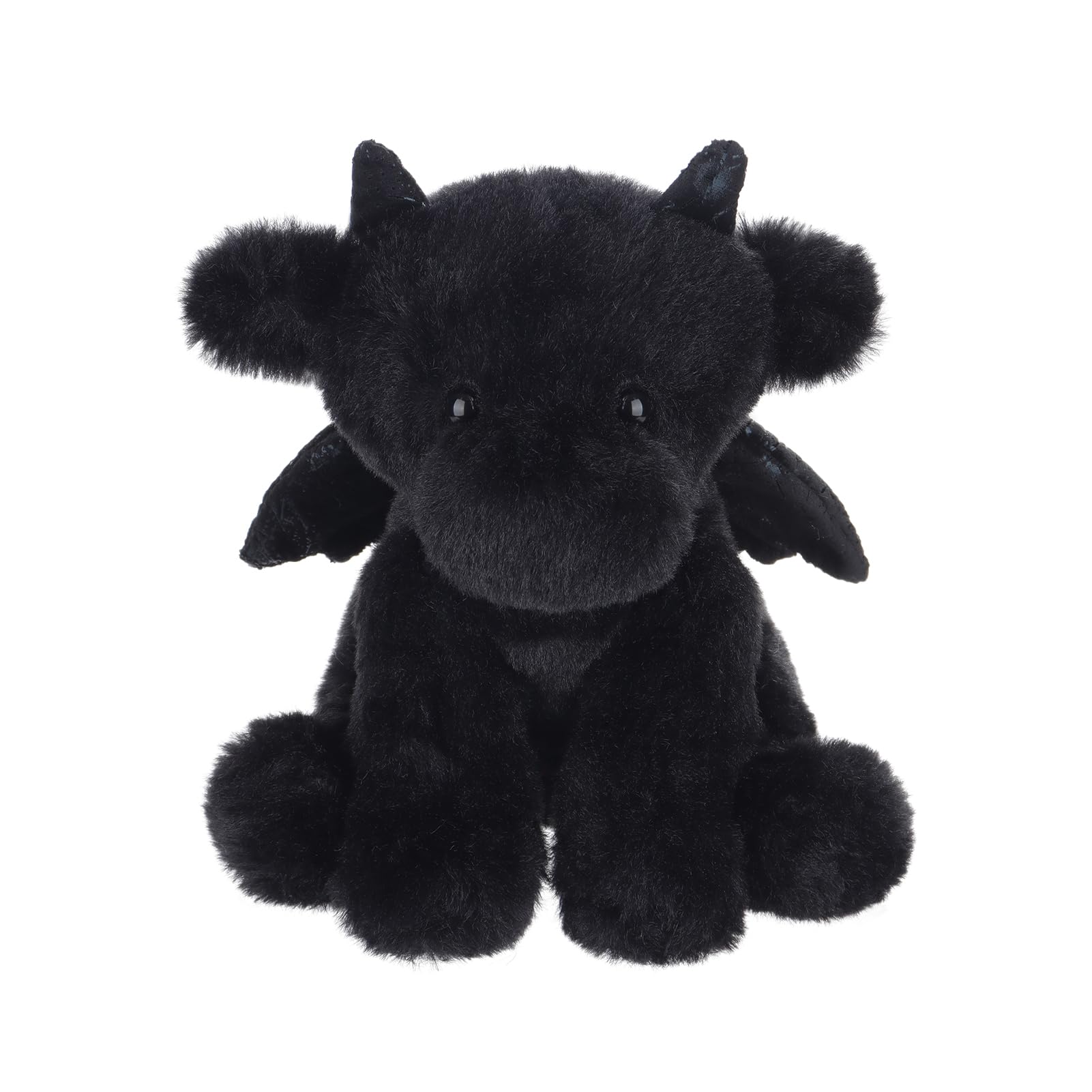Apricot Lamb Black Dragon Plush close-up for hugging and bedtime companionship.