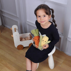 Apricot Lamb carrot plush baby friendly from birth, gentle for little hands
