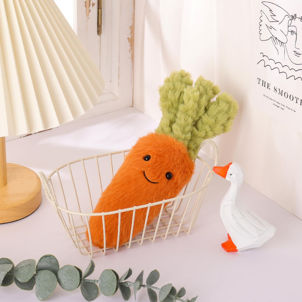 Apricot Lamb carrot plush durable stitching detail for safe play