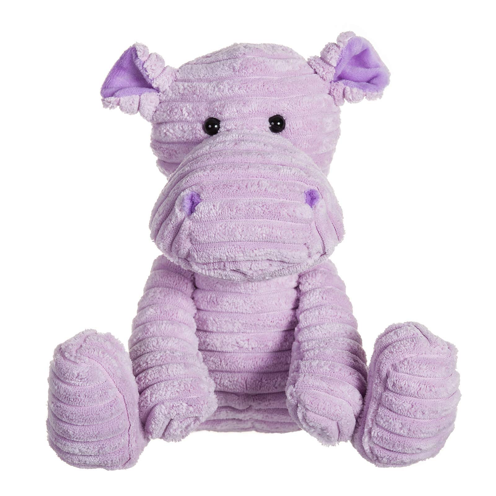 Apricot Lamb hippo plush closeup highlights soft corduroy texture for cozy hugs