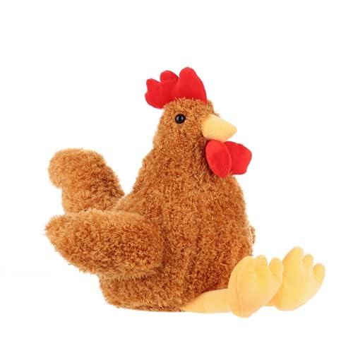 Apricot Lamb Ginger Rooster front view shows soft plush for cozy hugs