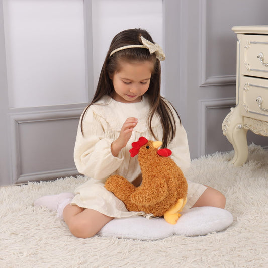 Apricot Lamb Ginger Rooster side view highlights compact 10-inch size for travel
