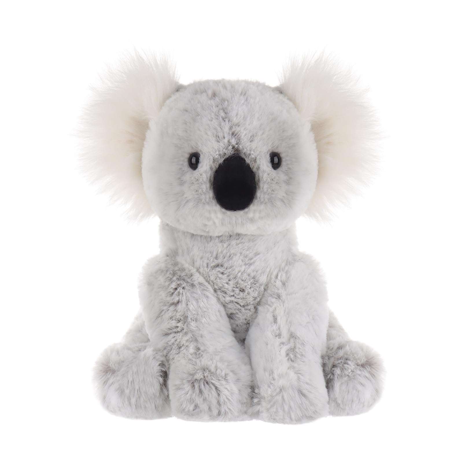 Apricot Lamb grey koala toy, front view, cuddly friend for kids.