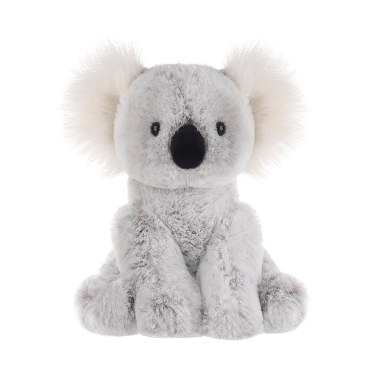 Apricot Lamb grey koala toy, front view, cuddly friend for kids.