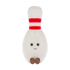 Apricot Lamb Happy Bowling plush compact nine-point-five-inch size for travel.