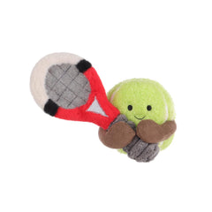 Apricot Lamb Happy Tennis face close-up showing soft plush texture